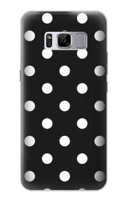 W2299 Black Polka Dots Hard Case and Leather Flip Case For Samsung Galaxy S8 Plus