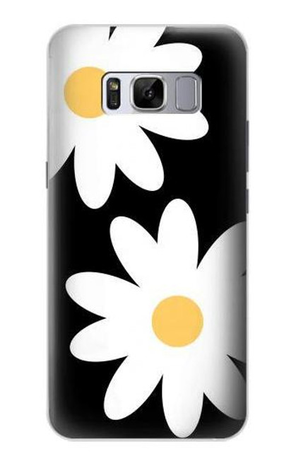 W2315 Daisy White Flowers Hard Case and Leather Flip Case For Samsung Galaxy S8 Plus