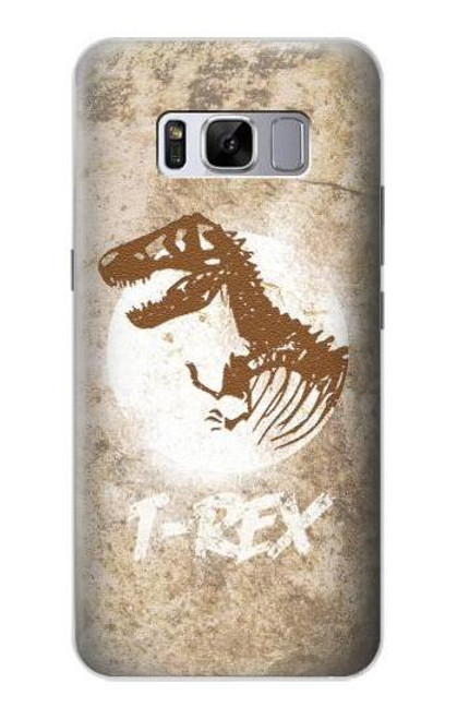 W2372 T-Rex Jurassic Fossil Hard Case and Leather Flip Case For Samsung Galaxy S8 Plus