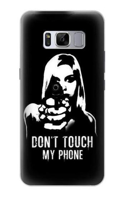 W2518 Do Not Touch My Phone Hard Case and Leather Flip Case For Samsung Galaxy S8 Plus