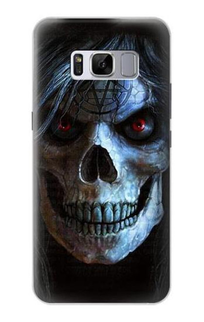 W2585 Evil Death Skull Pentagram Hard Case and Leather Flip Case For Samsung Galaxy S8 Plus