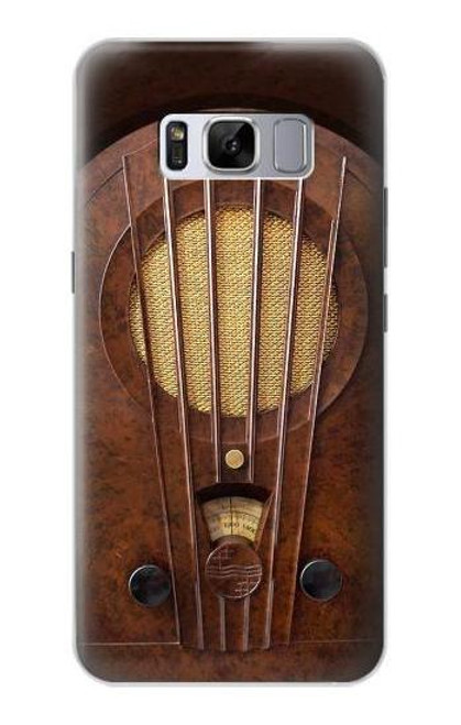 W2655 Vintage Bakelite Deco Radio Hard Case and Leather Flip Case For Samsung Galaxy S8 Plus