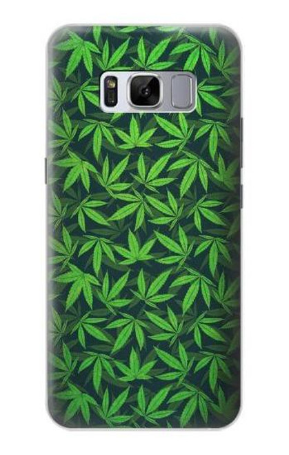 W2666 Marijuana Pattern Hard Case and Leather Flip Case For Samsung Galaxy S8 Plus