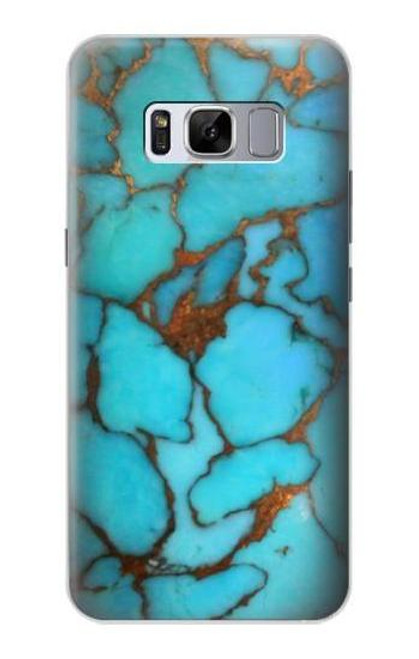 W2685 Aqua Turquoise Gemstone Graphic Printed Hard Case and Leather Flip Case For Samsung Galaxy S8 Plus