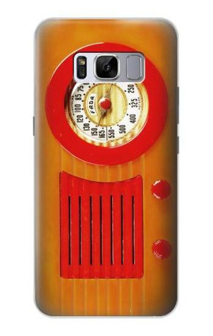 W2780 Vintage Orange Bakelite Radio Hard Case and Leather Flip Case For Samsung Galaxy S8 Plus