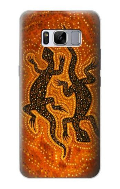 W2901 Lizard Aboriginal Art Hard Case and Leather Flip Case For Samsung Galaxy S8 Plus