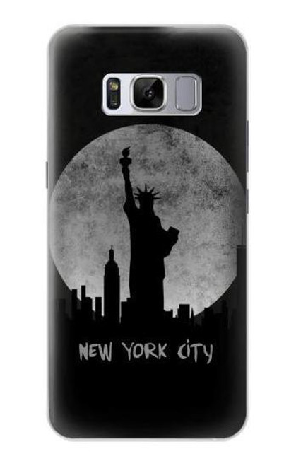 W3097 New York City Hard Case and Leather Flip Case For Samsung Galaxy S8 Plus