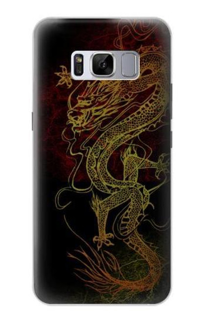 W0354 Chinese Dragon Hard Case and Leather Flip Case For Samsung Galaxy S8