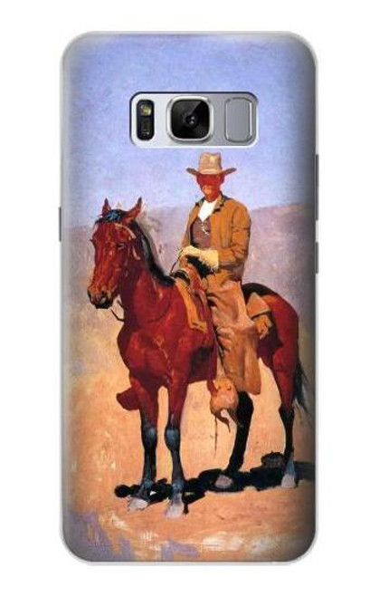 W0772 Cowboy Western Hard Case and Leather Flip Case For Samsung Galaxy S8