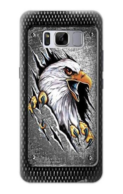 W0855 Eagle Metal Hard Case and Leather Flip Case For Samsung Galaxy S8