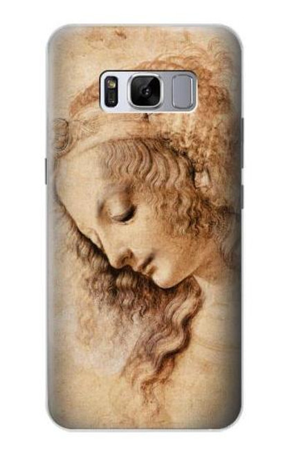 W1045 Leonardo da Vinci Woman's Head Hard Case and Leather Flip Case For Samsung Galaxy S8