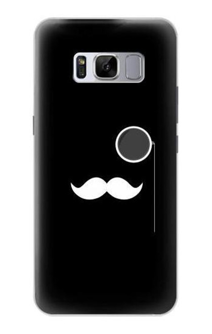 W1946 Sir Mustache Minimalism Hard Case and Leather Flip Case For Samsung Galaxy S8