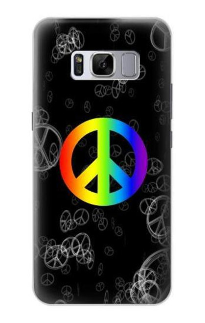 W2356 Peace Sign Hard Case and Leather Flip Case For Samsung Galaxy S8