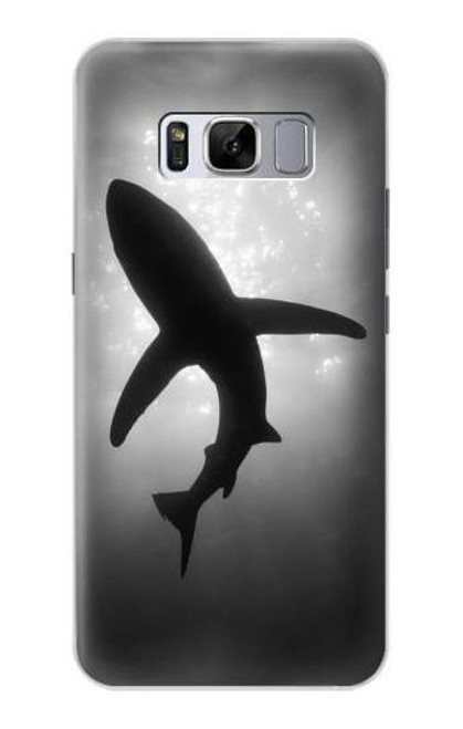 W2367 Shark Monochrome Hard Case and Leather Flip Case For Samsung Galaxy S8