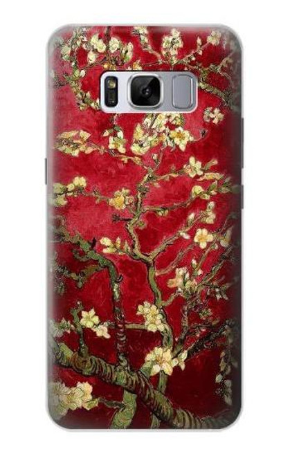 W2414 Red Blossoming Almond Tree Van Gogh Hard Case and Leather Flip Case For Samsung Galaxy S8