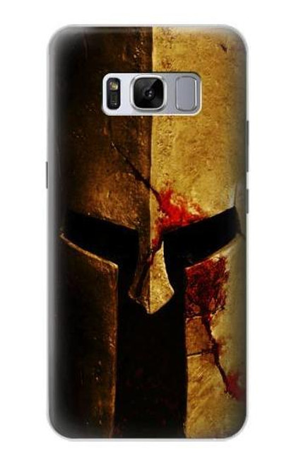 W2439 Warrior Spartan Helmet Hard Case and Leather Flip Case For Samsung Galaxy S8