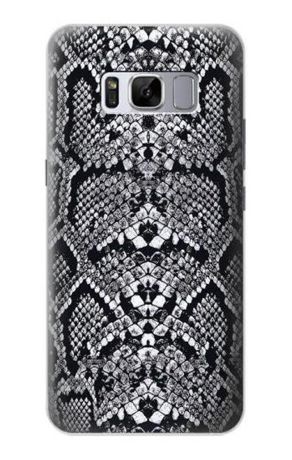 W2855 White Rattle Snake Skin Graphic Printed Hard Case and Leather Flip Case For Samsung Galaxy S8