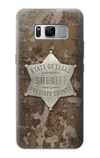 W2868 Texas Presidio County Sheriff Badge Hard Case and Leather Flip Case For Samsung Galaxy S8