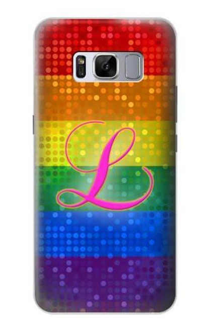 W2900 Rainbow LGBT Lesbian Pride Flag Hard Case and Leather Flip Case For Samsung Galaxy S8