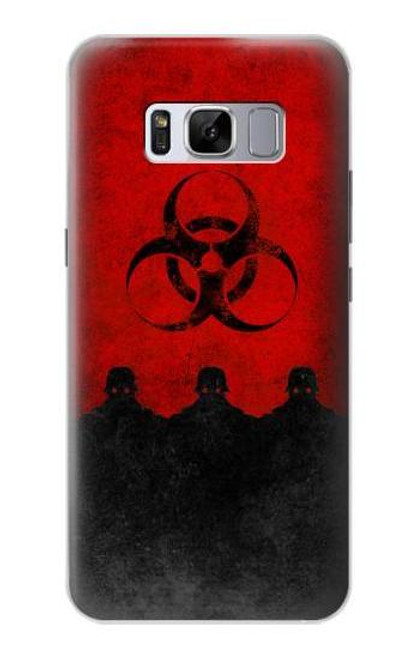 W2917 Biohazards Virus Red Alert Hard Case and Leather Flip Case For Samsung Galaxy S8