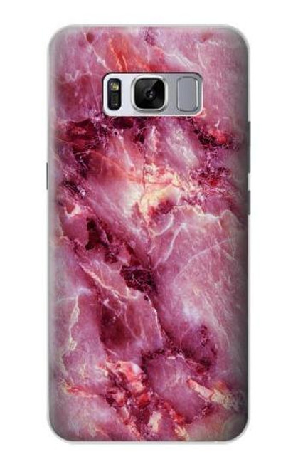 W3052 Pink Marble Graphic Printed Hard Case and Leather Flip Case For Samsung Galaxy S8