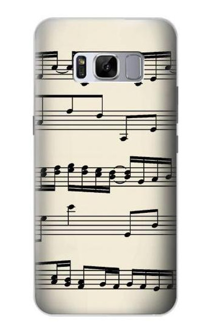 W3082 Music Sheet Hard Case and Leather Flip Case For Samsung Galaxy S8