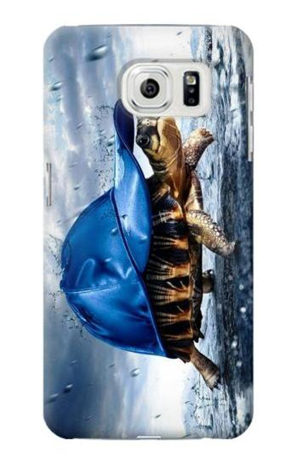 W0084 Turtle in the Rain Hard Case and Leather Flip Case For Samsung Galaxy S7 Edge