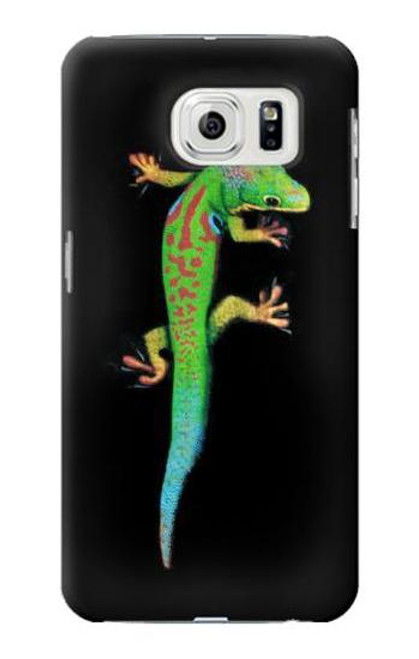 W0125 Green Madagascan Gecko Hard Case and Leather Flip Case For Samsung Galaxy S7 Edge