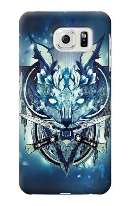 W1135 Wolf with knives Rock Hard Case and Leather Flip Case For Samsung Galaxy S7 Edge