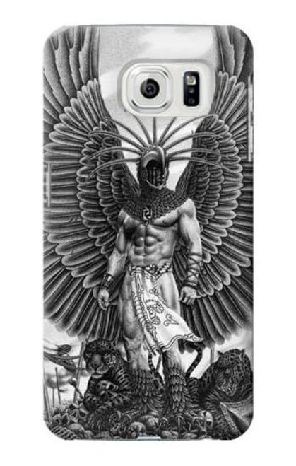 W1235 Aztec Warrior Hard Case and Leather Flip Case For Samsung Galaxy S7 Edge