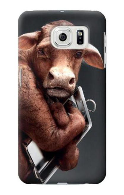 W1271 Crazy Cow Hard Case and Leather Flip Case For Samsung Galaxy S7 Edge