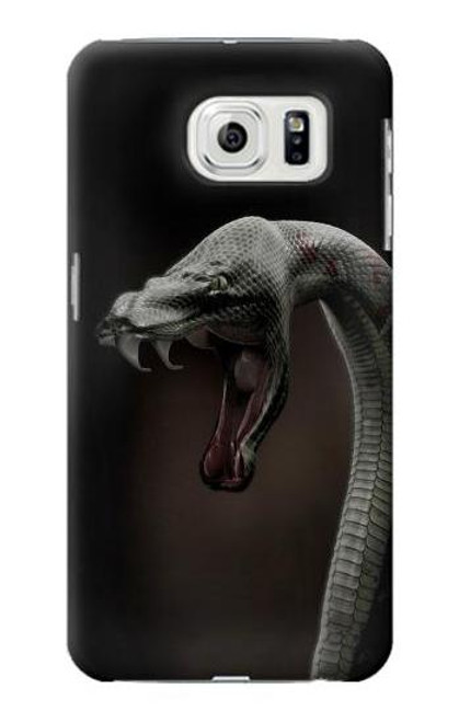 W1597 Black Mamba Snake Hard Case and Leather Flip Case For Samsung Galaxy S7 Edge