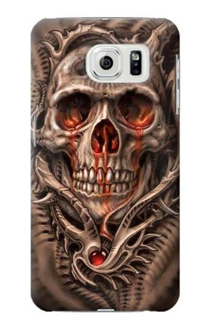 W1675 Skull Blood Tattoo Hard Case and Leather Flip Case For Samsung Galaxy S7 Edge