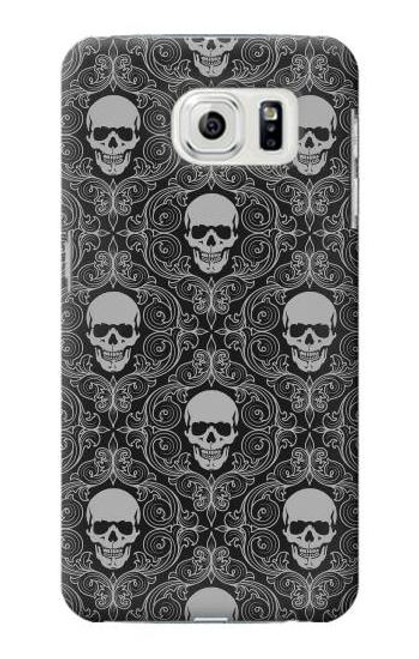 W2371 Skull Vintage Monochrome Pattern Hard Case and Leather Flip Case For Samsung Galaxy S7 Edge