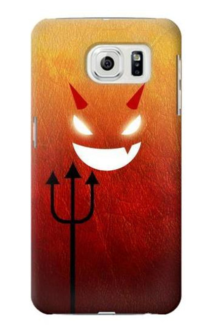 W2454 Red Cute Little Devil Cartoon Hard Case and Leather Flip Case For Samsung Galaxy S7 Edge