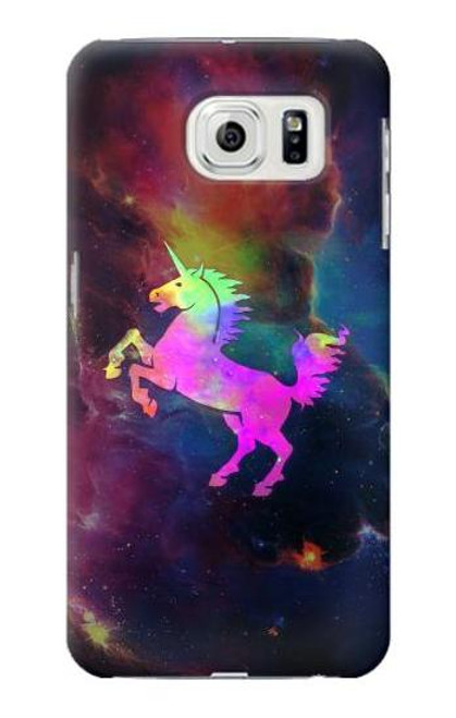 W2486 Rainbow Unicorn Nebula Space Hard Case and Leather Flip Case For Samsung Galaxy S7 Edge