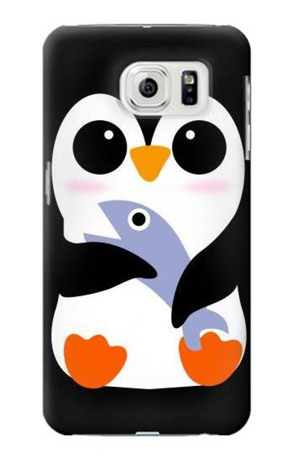 W2631 Cute Baby Penguin Hard Case and Leather Flip Case For Samsung Galaxy S7 Edge