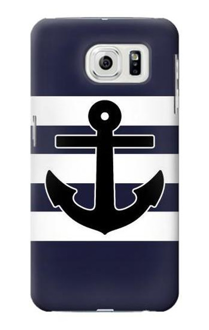 W2758 Anchor Navy Hard Case and Leather Flip Case For Samsung Galaxy S7 Edge