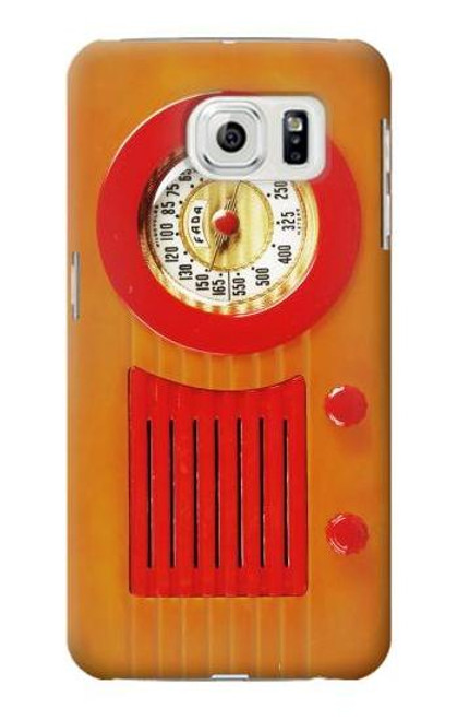 W2780 Vintage Orange Bakelite Radio Hard Case and Leather Flip Case For Samsung Galaxy S7 Edge