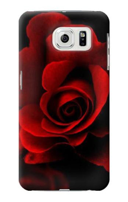 W2898 Red Rose Hard Case and Leather Flip Case For Samsung Galaxy S7 Edge