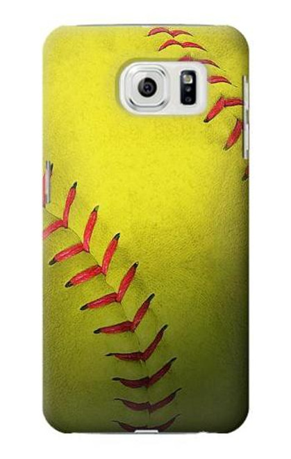 W3031 Yellow Softball Ball Hard Case and Leather Flip Case For Samsung Galaxy S7 Edge