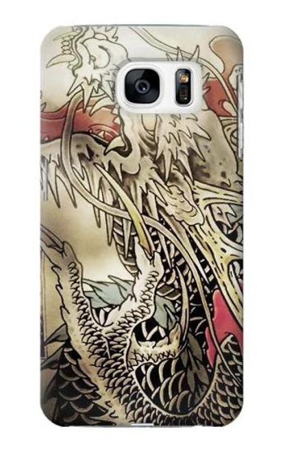 W0122 Yakuza Tattoo Hard Case and Leather Flip Case For Samsung Galaxy S7