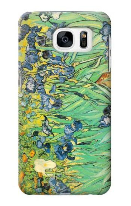 W0210 Van Gogh Irises Hard Case and Leather Flip Case For Samsung Galaxy S7