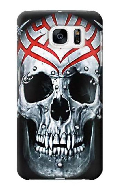 W0223 Vampire Skull Tattoo Hard Case and Leather Flip Case For Samsung Galaxy S7