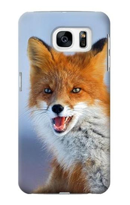 W0417 Fox Hard Case and Leather Flip Case For Samsung Galaxy S7