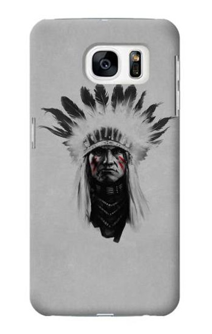 W0451 Indian Chief Hard Case and Leather Flip Case For Samsung Galaxy S7