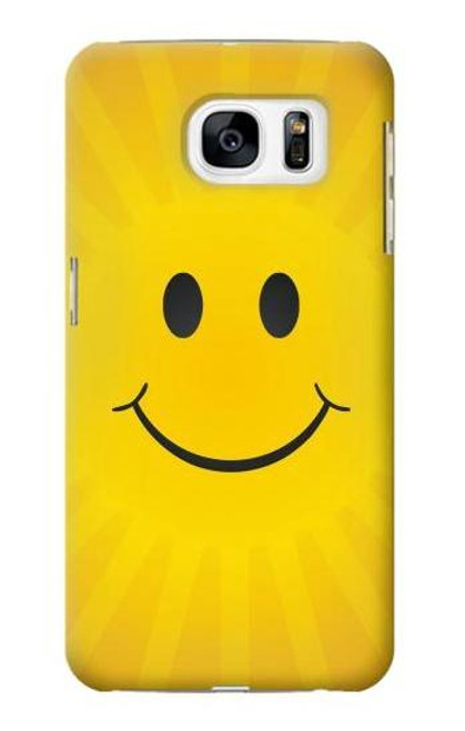 W1146 Yellow Sun Smile Hard Case and Leather Flip Case For Samsung Galaxy S7