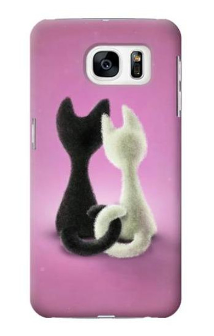 W1832 Love Cat Hard Case and Leather Flip Case For Samsung Galaxy S7