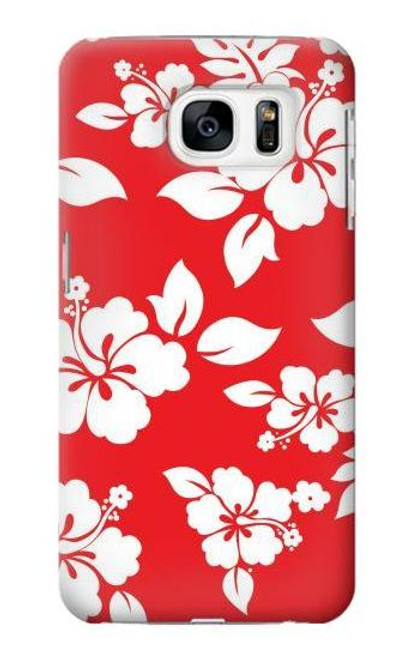 W1949 Hawaiian Hibiscus Pattern Hard Case and Leather Flip Case For Samsung Galaxy S7