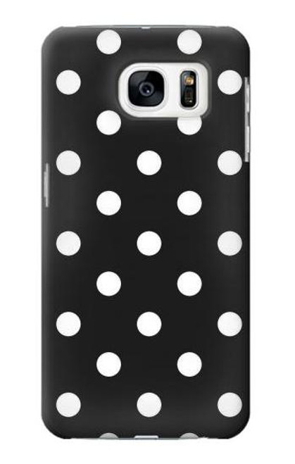 W2299 Black Polka Dots Hard Case and Leather Flip Case For Samsung Galaxy S7